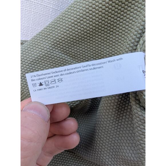 Lululemon Women's Waterside Honeycomb V Swim Top Size Large Sage Green - Picture 6 of 8